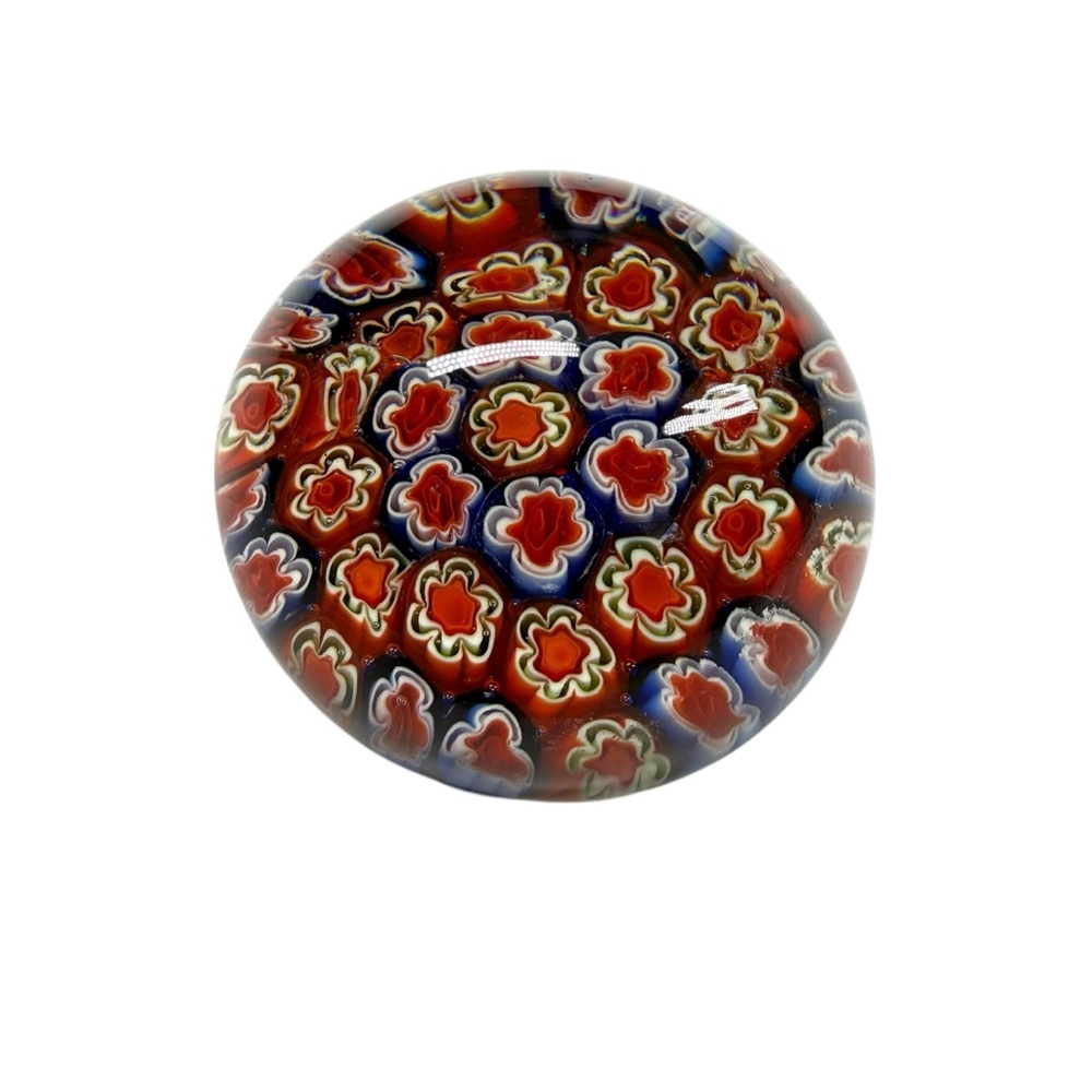 Vintage Murano Millefiori Glass Paperweight
